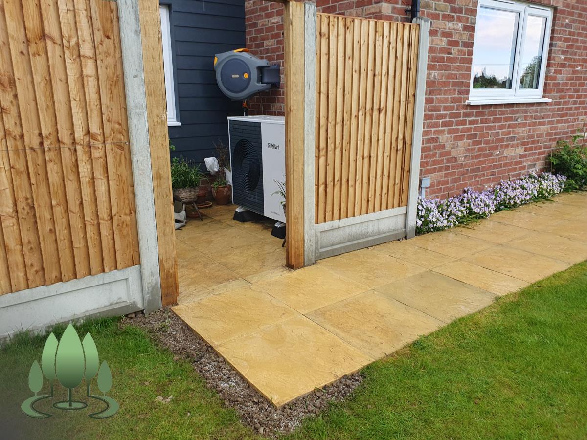 Installation of a New Fence, Extended Patio and Raised Wooden Planters